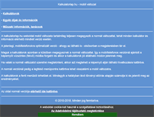 Tablet Screenshot of kalkulatorlap.hu